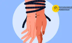 Dłonie spętane czarną liną, symbolizujące toksyczny związek. Test na toksyczność relacji.