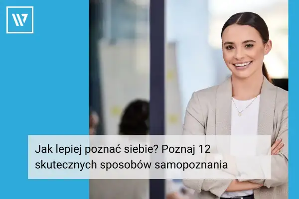 Uśmiechnięta kobieta w garniturze, która pomaga odkryć Twój profil psychologiczny. Poznaj 12 skutecznych sposobów samopoznania.