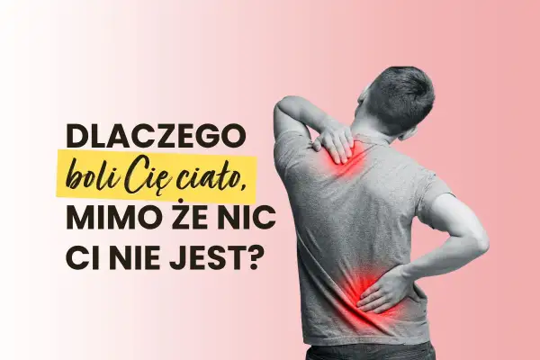 Mężczyzna z bólem pleców i karku, mimo że nie ma ku temu widocznych powodów. Czy to sygnał, że ignorujemy potrzeby fizjologiczne?